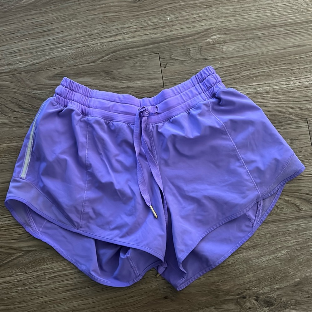 Size 6 Lululemon Purple Hotty Shorts